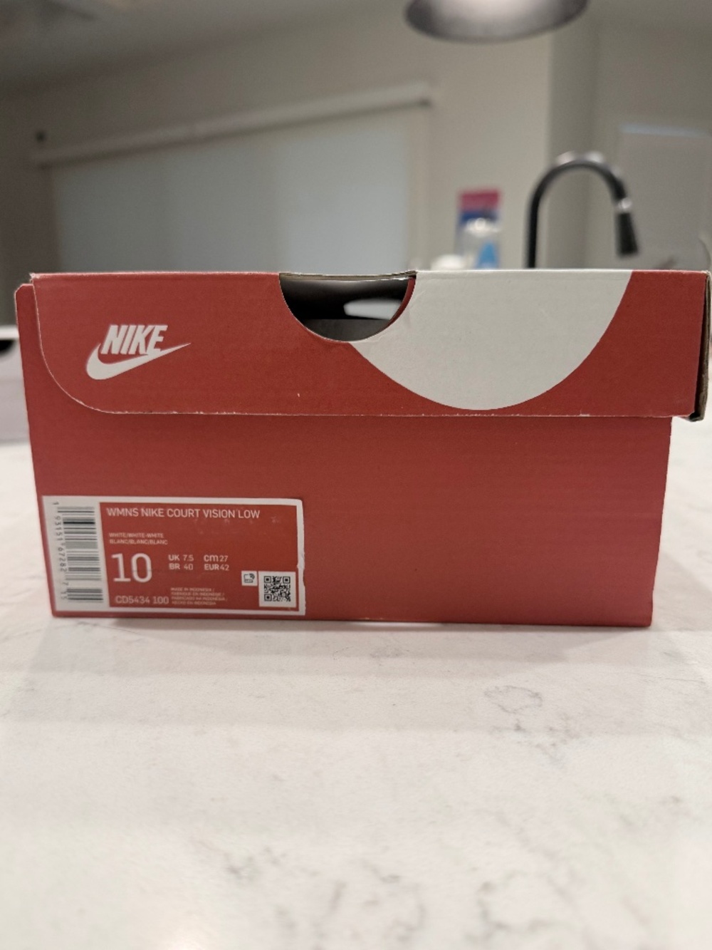 NWT Nike Court Vision Low White Sneakers Women's Size 10 - Picture 5 of 7